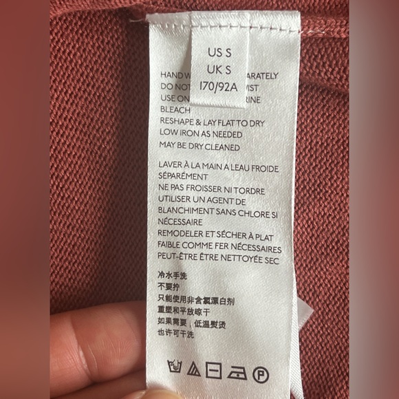 Anthropologie Clara Knit Top Linen Blend Size S V-Neck Short Sleeve - Picture 8 of 12